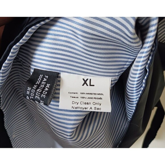 NWT Tommy Hilfiger Hayes Mens 100 % Worsted Wool Suit Vest Button Front Navy XL - Picture 4 of 9